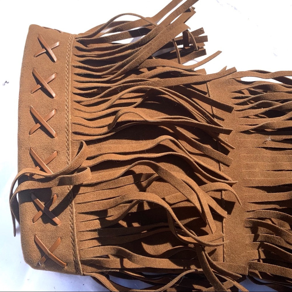 Rampage Brown Fringe Boots 8 - Picture 3 of 8